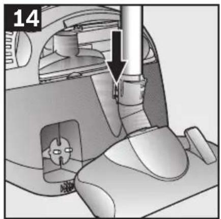 Mechanical assembly diagram showing a valve inserted into a housing with a numbered label (14), no readable text or symbols present.