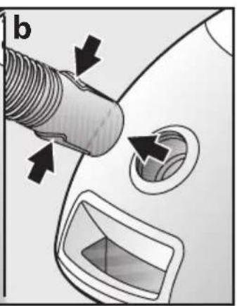 Close-up of a car's nose and ear with a threaded connector and vent, showing mechanical components (no text or symbols)
