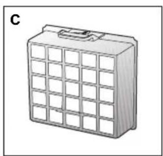 Illustration of a rectangular battery pack with grid compartments and a handle (no text or symbols)