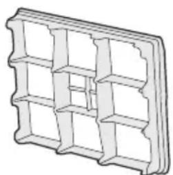 3D wireframe diagram of a grid-like structure with no text or symbols