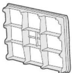 3D wireframe diagram of a rectangular grid structure with no text or symbols