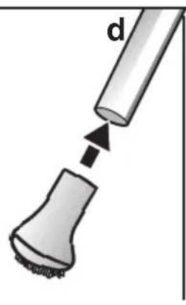 Diagram of a pipette tip with a pointed tip and label 'd' (no text or symbols on the diagram itself).