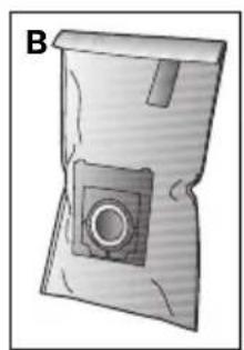 Illustration of a mechanical component with a central square and circular hole, labeled 'B' (no text or symbols on the object itself)