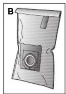 Illustration of a mechanical component with a central square and circular hole, labeled 'B' (no text or symbols on the object itself)