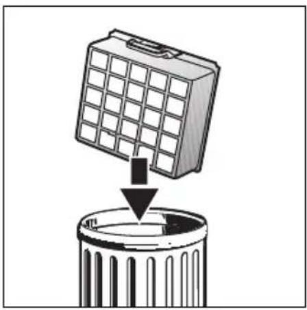 SIEMENS VS06G1668 - Replacing the Hepa filter - 1