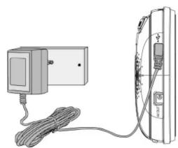 Diagram of a device connected to a wall-mounted sensor or meter (no text or symbols visible)