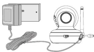 Illustration of a portable electronic device with cables and a mounted antenna (no text or symbols)