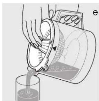 Illustration of a hand pouring liquid from a container into a glass (no text or symbols)