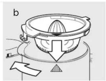 Diagram of a mechanical device with a central knob and directional arrows indicating motion (no text or symbols)