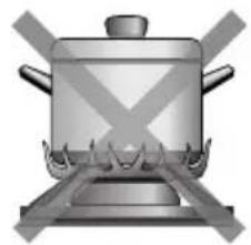 Illustration of a cooking pot with two panes and a stove base (no text or symbols)