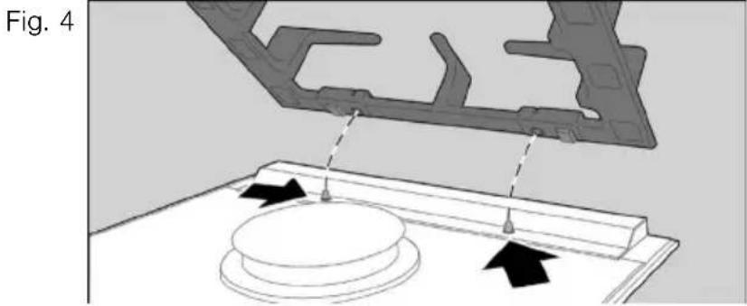 3D architectural model of a building with structural elements and directional arrows, labeled Fig. 4.