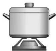 Illustration of a cooking pot on a stand (no text or symbols).