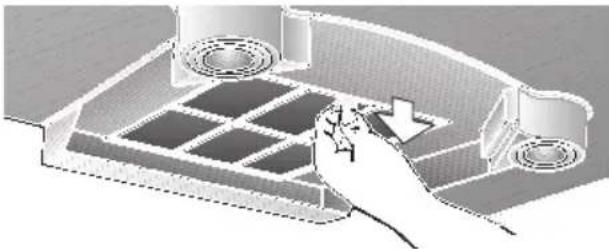 Diagram of a robotic arm interacting with a grid-patterned mechanical component (no text or symbols visible)