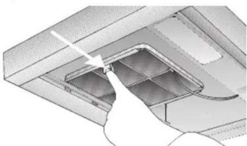 BOSCH DKE945D - Ta ut gammalt kolfilter: - 1