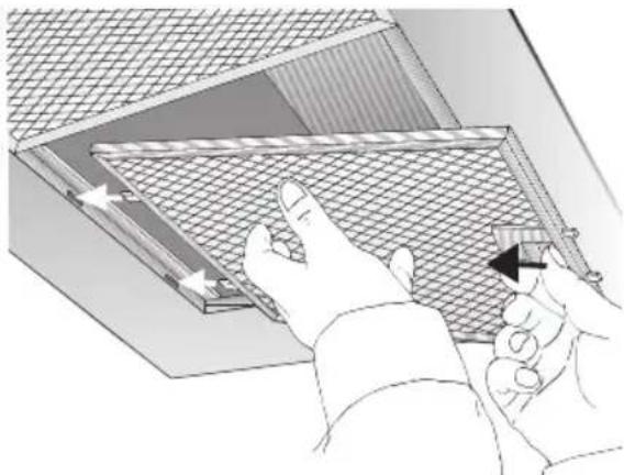 BOSCH DWT096850 - Smontaggio e montaggio dei filtri metallici per grassi: - 1