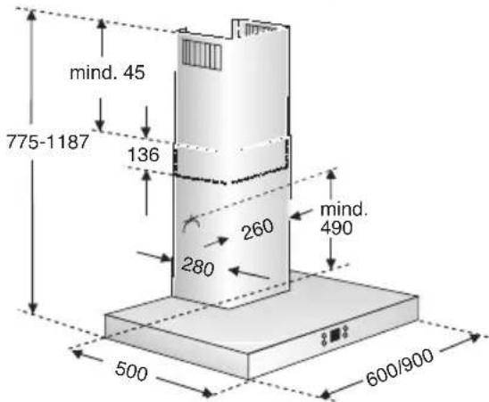 mind. 45 775-1187 136 260 mind. 490 280 500 600/900