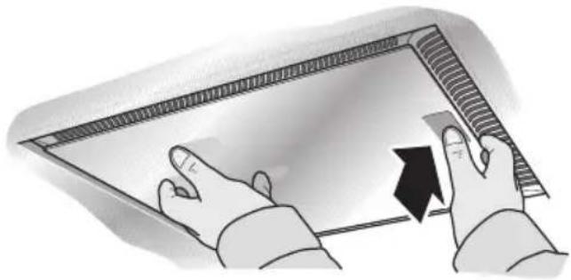 Illustration of hands holding a rectangular object with a black arrow indicating rotation (no text or symbols)