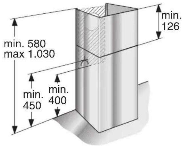 BOSCH DWB093650 - Afmetingen afvoerlucht - 1
