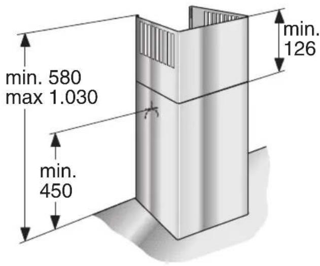 BOSCH DWB093650 - Dimensioni dell'apparecchio a ricircolo d'aria - 1