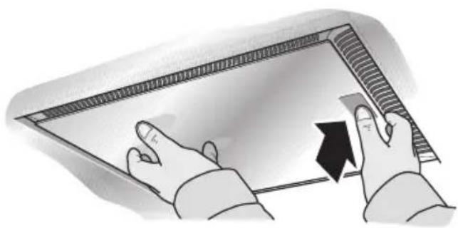 BOSCH DWB095751 - Removing and installing the metal-mesh grease filters - 2