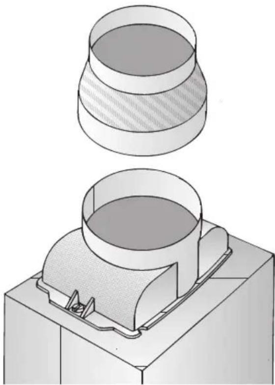 BOSCH DWB065450 - Ligação do tubo de exaustão ∅ 100 mm: - 1