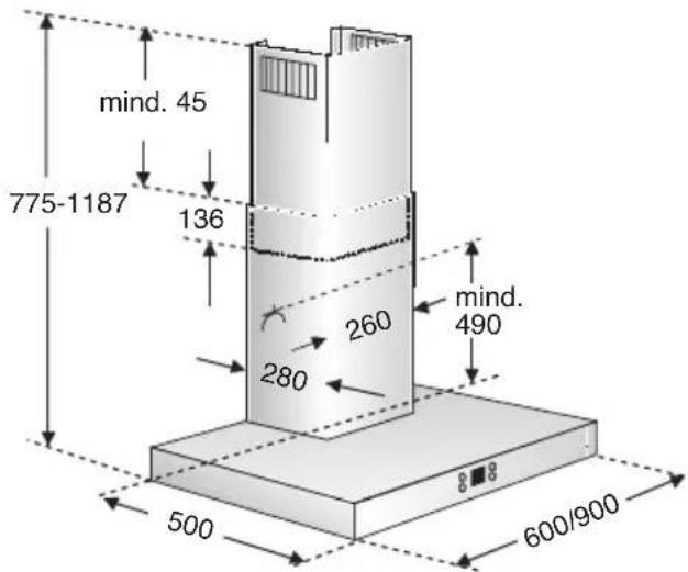 mind. 45 775-1187 136 260 280 mind. 490 500 600/900