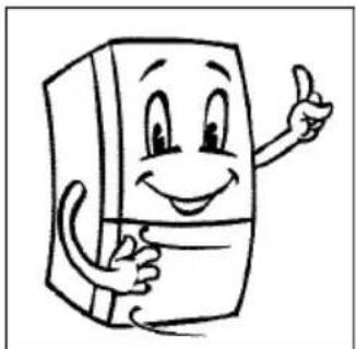 Cartoon illustration of a smiling refrigerator character giving a thumbs-up gesture (no text or symbols)