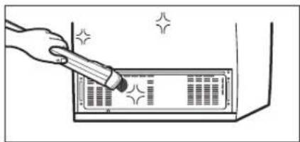 Illustration of a hand using a pen to print or print a rectangular object with starburst effects (no text or symbols)