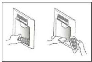 Two hand-drawn diagrams showing a device being processed, with no visible text or symbols.
