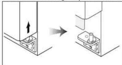 Diagram showing a mechanical assembly with an arrow indicating direction, no text or symbols present