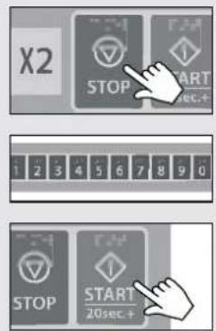 X2 STOP START 20sec.+
