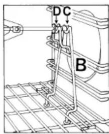D C B