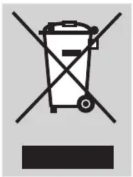 Prohibition sign for a trash bin with crossed and unbroken lines, indicating no waste or discharge.