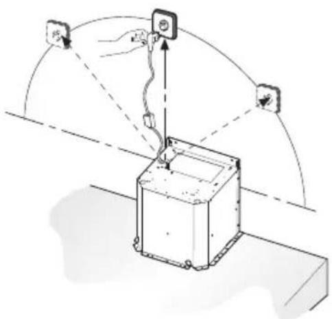 Diagram illustrating a mechanical or electrical system with labeled components and directional arrows, likely representing signal or control paths.