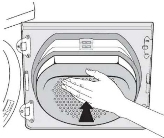 ELECTROLUX EDH97950W - Maak het gebied rond het filter schoon. - 2