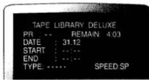 TAPE LIBRARY DELUXE PR : -- REMAIN 4.03 DATE : 31.12 START : -- END : -- TYPE: .... SPEED SP