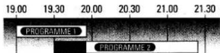 19.00 19.30 20.00 20.30 21.00 21.30 PROGRAMME 1 PROGRAMME 2