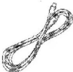 Dessin au trait simple d'un câble ou fil enroulé (aucun texte ou symbole)