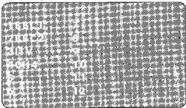 Texte scanné de clauses contractuelles avec des caractères denses, pixélisés et déformés
