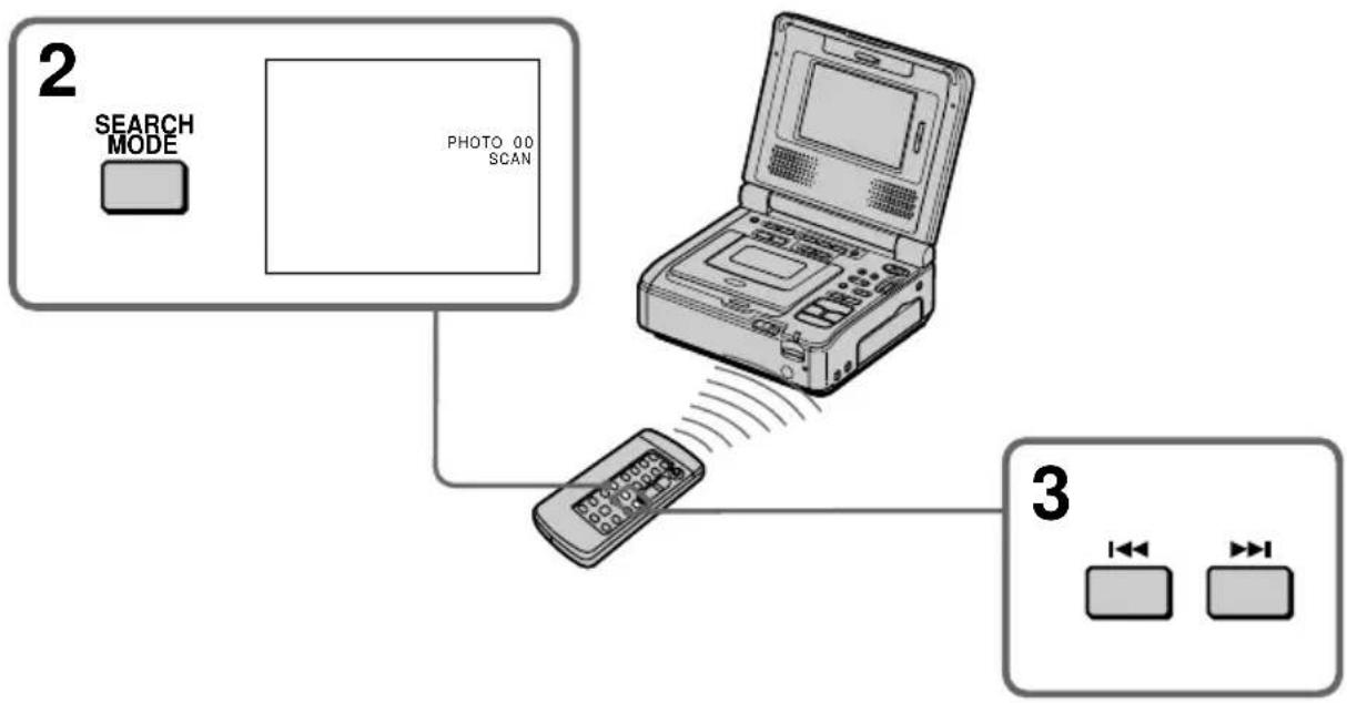 graph TD A["SEARCH MODE"] --> B["PHOTO 00 SCAN"] B --> C["Mobile Phone"] C --> D["3 Directional Button"] style A fill:#f9f,stroke:#333 style D fill:#bbf,stroke:#333
