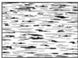Abstract black-and-white pattern with horizontal lines and irregular shapes (no text or symbols)