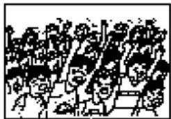 Black-and-white illustration of a crowd with multiple figures in various poses (no text or symbols visible).