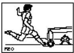 Illustration of a soccer player in motion, no text or symbols present