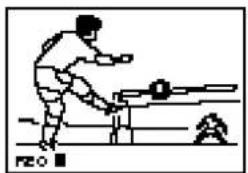 Pixelated illustration of a person playing table tennis (no text or symbols)