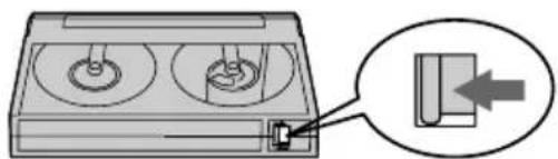 Diagram of a CD-ROM drive showing three circular discs and a button, with an arrow pointing to the right side (no text or symbols present)
