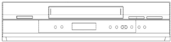 Line drawing of a front panel with buttons and indicator lights (no text or symbols)