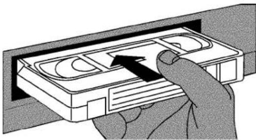 Hand inserting a card into a box, showing the card being inserted (no text or symbols visible)