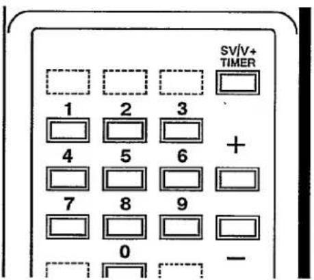 SV/V+ TIMER 1 2 3 4 5 6 + 7 8 9 0 -