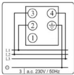 L1 L2 L3 ① ② ③ ④ 3 | a.c. 230V / 50Hz