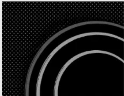 Abstract pattern with concentric curved lines on a black textured background (no text or symbols)